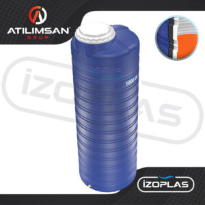 1000 Litre Polietilen Dikey 3 Katmanlı Su Deposu