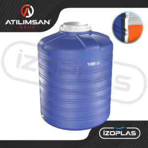 1000 Litre Polietilen Dikey 3 Katmanlı Su Deposu