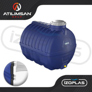 1500 Litre Polietilen Yatay 3 Katmanlı Su Deposu