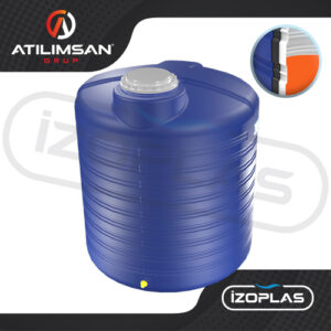 3000 Litre Polietilen Dikey 3 Katmanlı Su Deposu