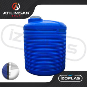 5000 Litre Polietilen Dikey 3 Katmanlı Su Deposu