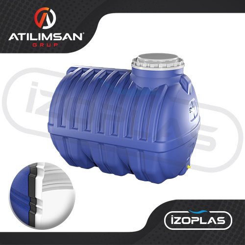750 Litre Polietilen Yatay 3 Katmanlı Su Deposu - Görsel 2