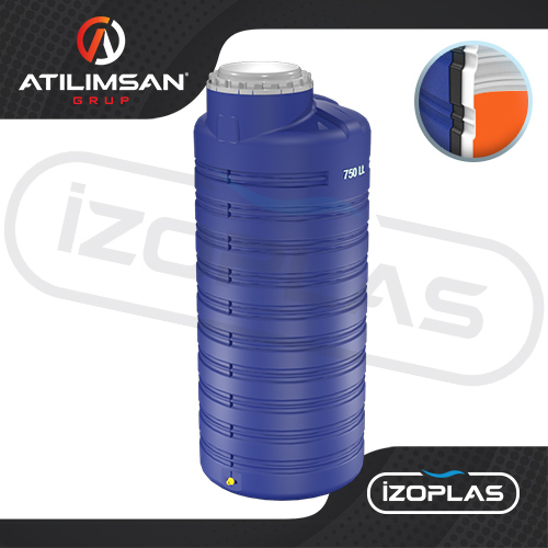 750 Litre Polietilen Dikey 3 Katmanlı Su Deposu - Görsel 2