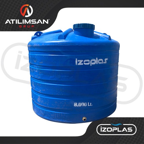 8 Ton Polietilen Dikey Su Deposu